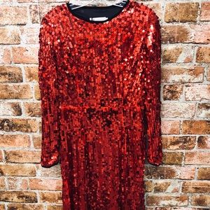 NWT Red Sequin Holiday Dress